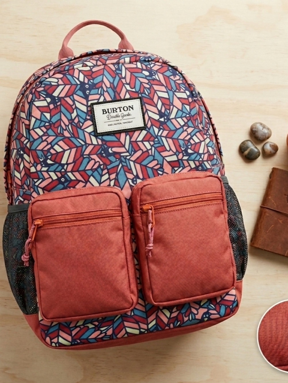 Burton Durable Goods Printed Backpack Dual Pockets 15L School Travel Bag Outdoor